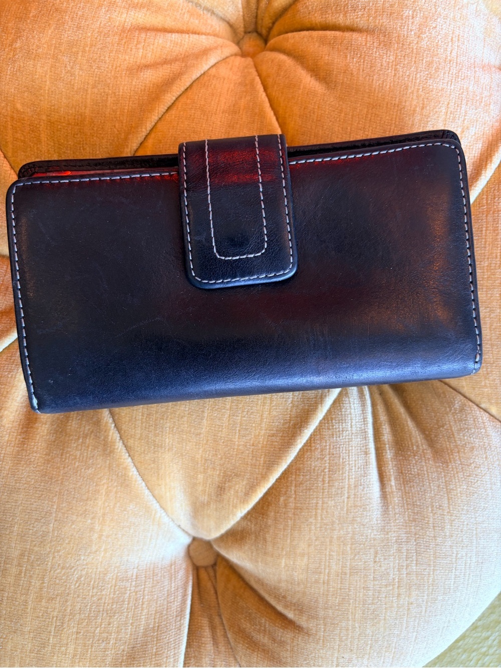 Fossil Y2K Classic Black Leather Snap Wallet